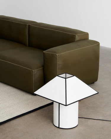 Hay - Ava Pyramid Table Lamp - 450 with Hay Mags Soft Sofa in Leather