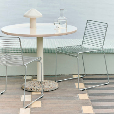 Hay - Hee Chair - Galvanised with ceramic table 