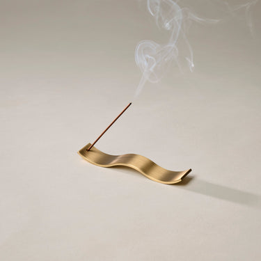 Gentle Habits - Brass Wave Incense Holder