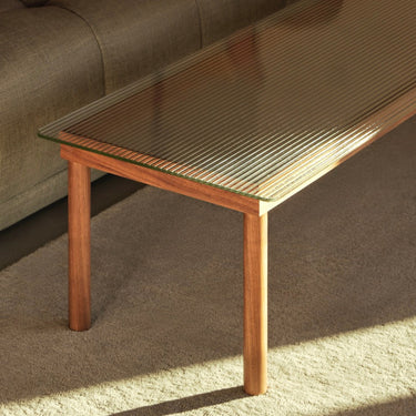 Hay - Kofi Table 140 cm - Oak & Reeded Glass