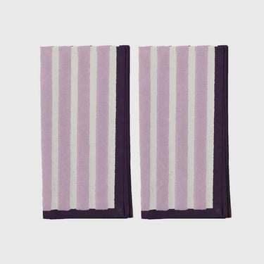 Yod & Co - Block Stripe Napkins (set of 2) - Mauve / White