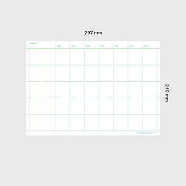 Paperian - Flat Notepad A4 Monthly