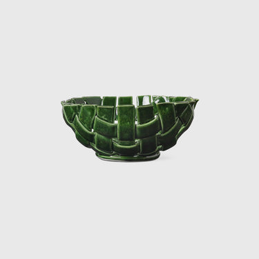 Ferm Living - Plait Bowl Ø24 - Emerald Green