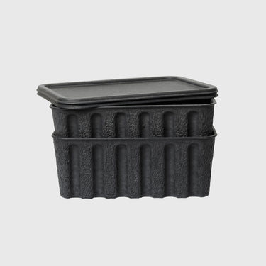 Ferm Living - Paper Pulp Box Large (Set of 2) - Charcoal