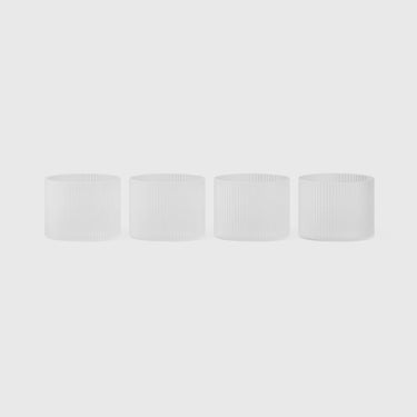 Ferm Living - Ripple Glasses (set of 4) - Frosted