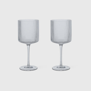 Ferm Living - Ripple Red Wine Glasses (set of 2) - Clear