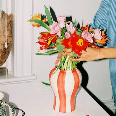 Hay - Sobremesa Stripe Vase - Red