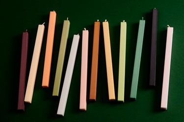 Hay - Square Candle - Dark - Set of 4