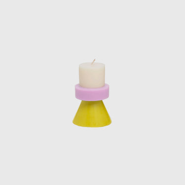 Yod & Co Stack Candle Mini - White / Lilac / Yellow