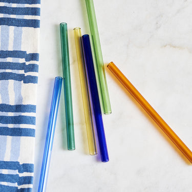 The Conran Shop - Cocktail Glass Straws (Set of 6) - Mixed Colours