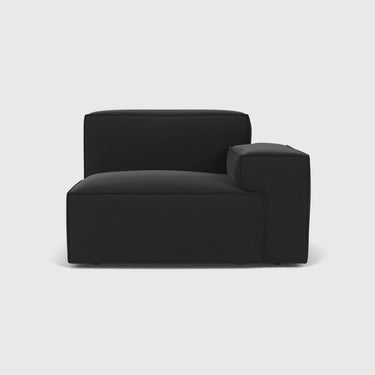 The Conran Shop - Livello Armrest Sofa Module in smooth black fabric