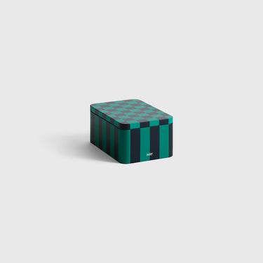 Hay - Tin Container - Small - Green and Dark Blue