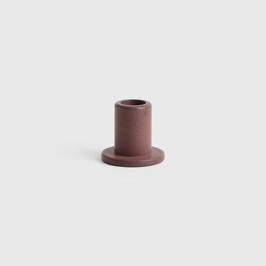 Hay - Tube Candleholder Concrete - Bordeaux