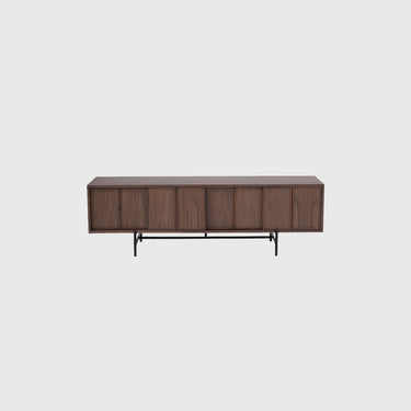 L.Ercolani - Canvas Media Unit - Walnut / Various Fabrics