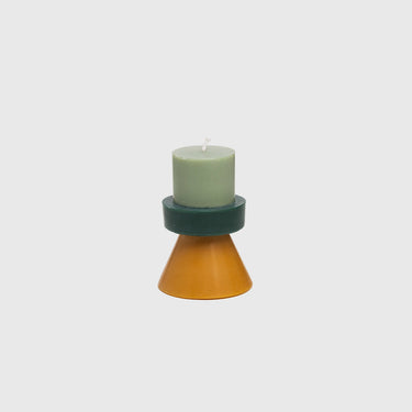 Yod & Co Stack Candle Mini - Pistachio / Dark Green / Curry