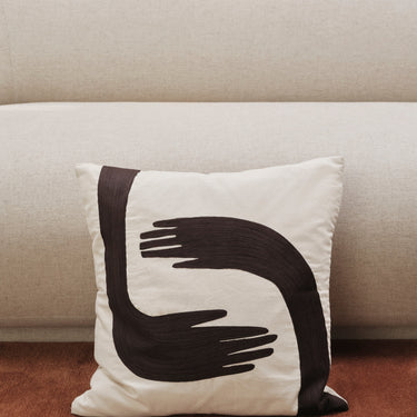 Ferm Living - Pose Cushion Cover - Coffee / Undyed