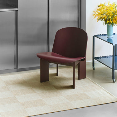 Hay - Check Rug - Sand with Chisel Lounge Chair
