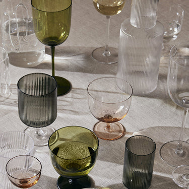 Ferm Living - Host White Wine Glass - Moss Green - Set of 2