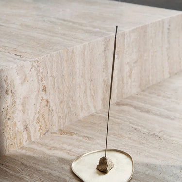 SS25 - Stone Incense Burner Brass