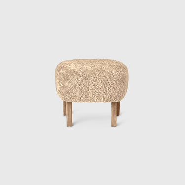 Audo Copenhagen - Ingeborg Ottoman - Oak / Curly Shppeskin