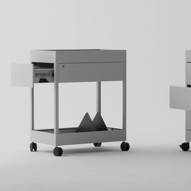 Hay - New Order Trolley - Draw & Tray- Light Grey