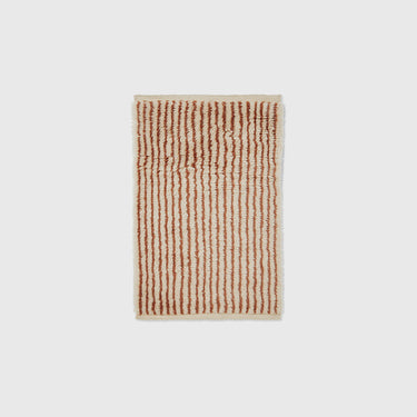 Ferm Living - Kami Knotted Rug - Off-white/Red Brown - Various Sizes