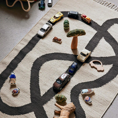 Ferm Living - Lane Rug - Off White / Chocolate