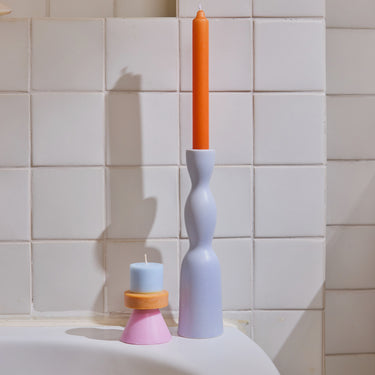 Yod & Co - Wave Candle Holder - Tall - Lilac