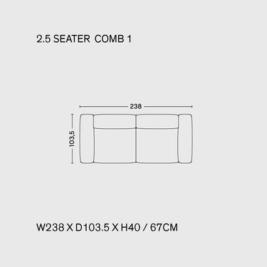 Hay - Mags Soft Sofa Combination 1 - 2 Seater - Low Armrest