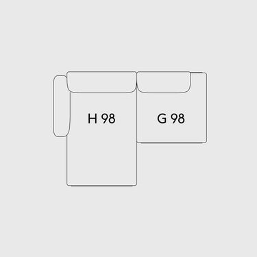 Muuto - In Situ Modular Sofa - 2 Seater - Configuration 6 & 7
