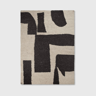 Ferm Living - Piece Rug - Off-white/Coffee - Various Sizes