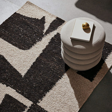 Ferm Living - Piece Rug - Off-white/Coffee - Various Sizes