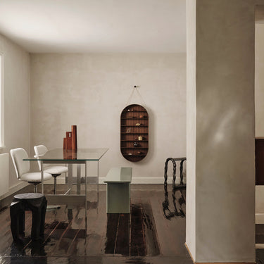 Ferm Living - Rink Bench 200cm Small - Green Tea / Eggshell