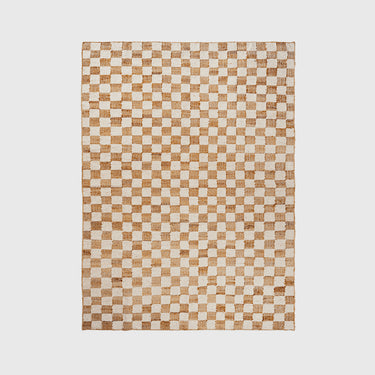 Ferm Living - Check Wool Jute Rug - Off-White/Natural - Various Sizes