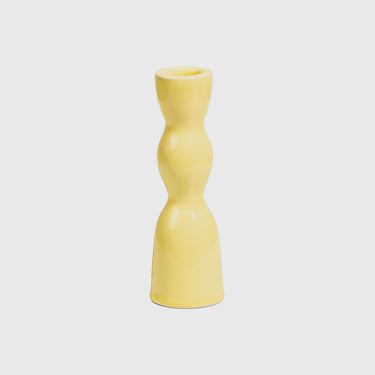 Yod & Co - Wave Candle Holder - Low - Yellow