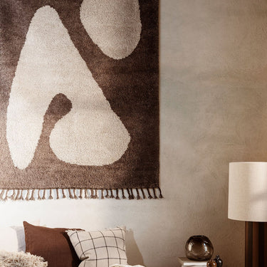 Ferm Living - Abstract Rug Small - Brown & Off White