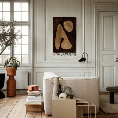Ferm Living - Abstract Rug Small - Brown & Off White