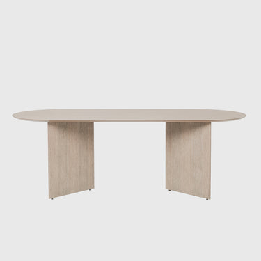 Ferm Living - Mingle Oval Table Top - 220cm - Natural Oak. Dark Stained - Ferm Living - Furniture