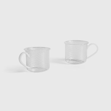 Hay - Borosilicate Cup (set of 2) - White Swirl