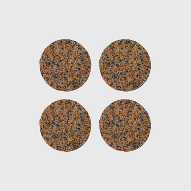 Yod & Co - Round Speckled Cork Coasters (Set of 4) - Navy
