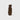A dark brown wooden cairn grinder with a sculpted design, standing upright on a white background.