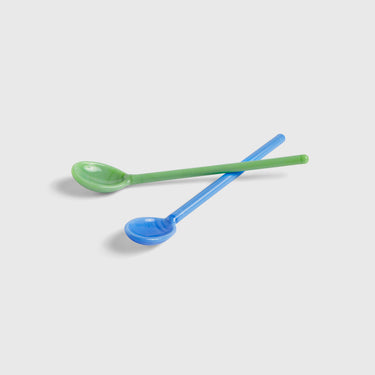 Hay - Glass Spoons (set of 2) - Mono - Green & Blue