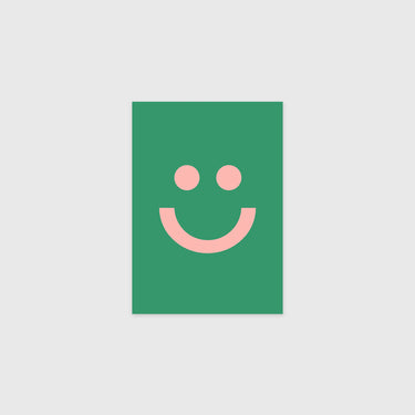Iyouall - Glyph Smiley Greeting Card - Green