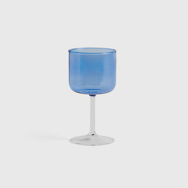 Hay - Tint Wine Glass (set of 2) - Blue & Clear