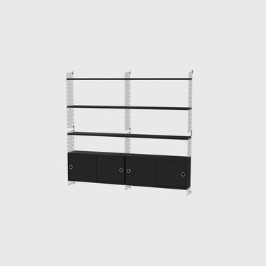 Black stained ash / Clear perspex