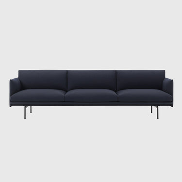 Muuto - Outline Sofa 3.5-Seater - Black Legs - Various Fabrics