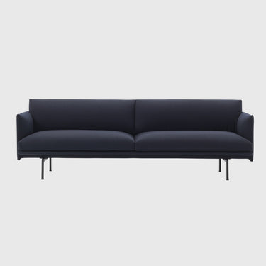 Muuto - Outline Sofa 3-Seater - Black Legs - Various Fabrics
