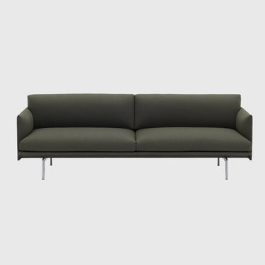 Muuto - Outline Sofa 3-Seater - Aluminium Legs - Various Fabrics