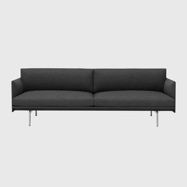 Muuto - Outline Sofa 3-Seater - Aluminium Legs - Various Fabrics