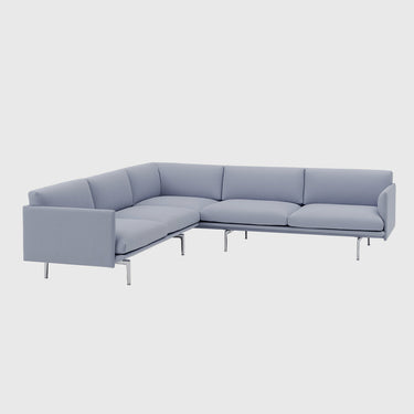 Muuto - Outline Corner Sofa - Black Legs - Various Fabrics